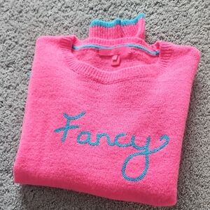 Lilly Pulitzer Pink and Blue Cowl Neck Sweater
